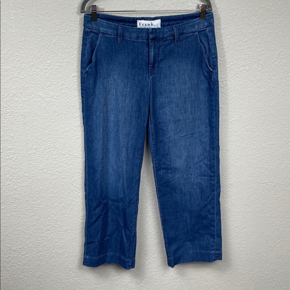 Frank & Eileen Westport Wide Leg Trouser Jeans Crop Ankle Sz 6 - Picture 2 of 11